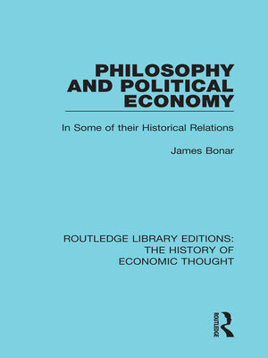 cover image of Philosophy and Political Economy